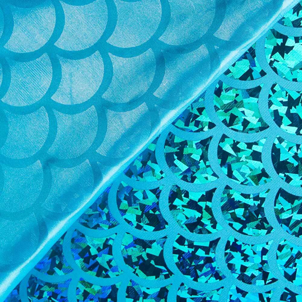 Folie gedruckt Schuppen Hologramm Blau - Ribes y Casals