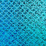 Folie gedruckt Schuppen Hologramm Blau - Ribes y Casals