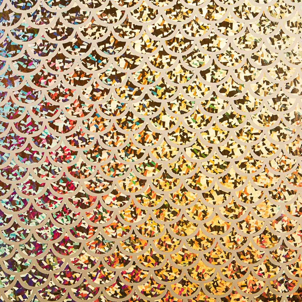 Folie Gedruckte Flocken Hologramm Gold - Ribes y Casals