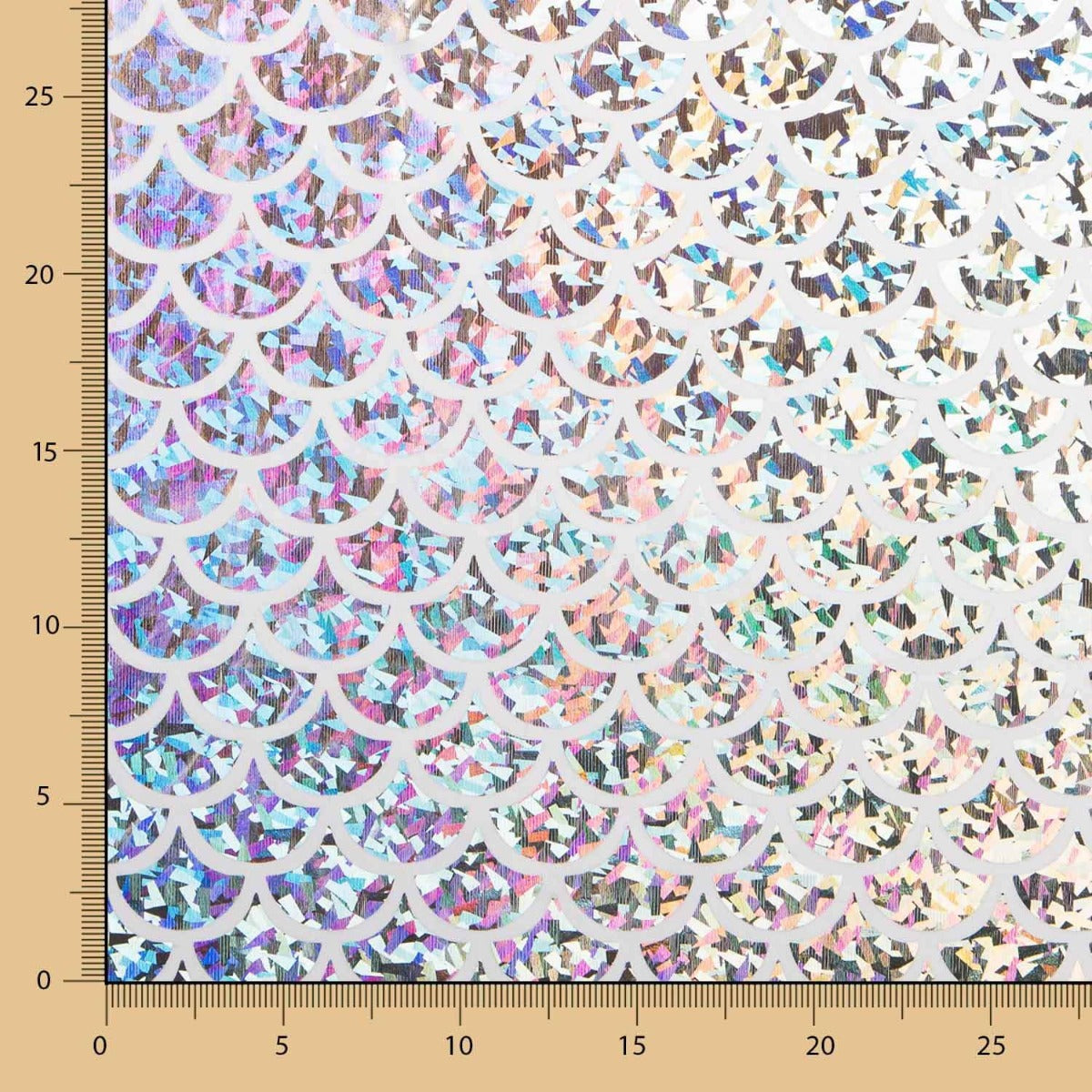 Folie gedruckt Flake Hologramm Weiß - Ribes y Casals