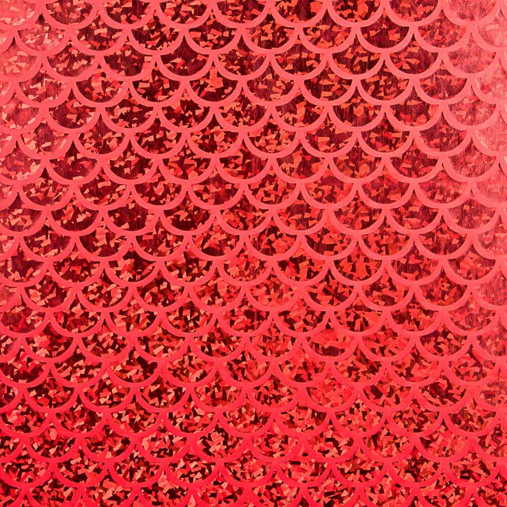 Folienbedruckte Flocken Hologramm Rot - Ribes y Casals
