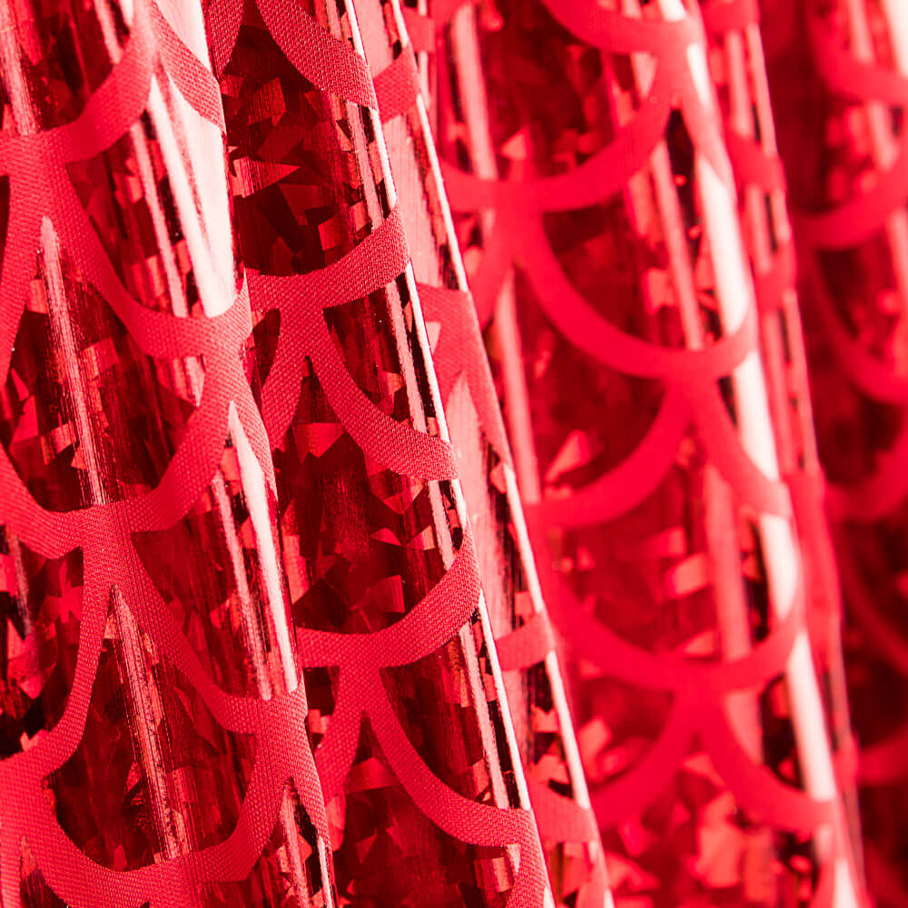 Folienbedruckte Flocken Hologramm Rot - Ribes y Casals