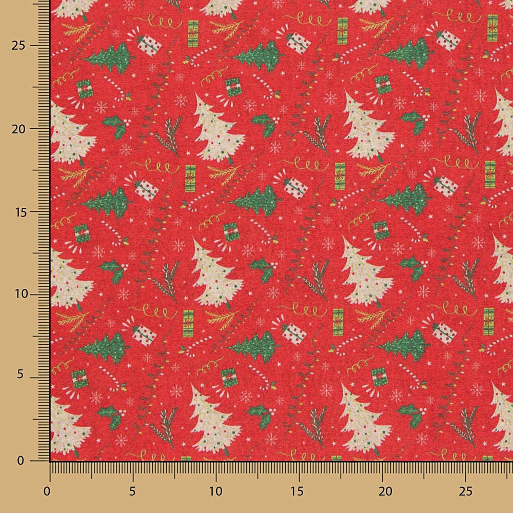 Filz Weihnachtsbäume Weihnachten Rot Druck - Ribes y Casals