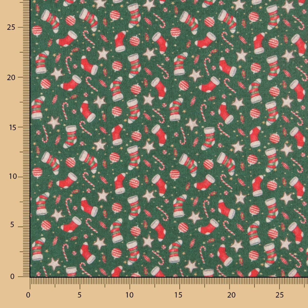 Filz Weihnachtsmuster Socken Grün - Ribes y Casals