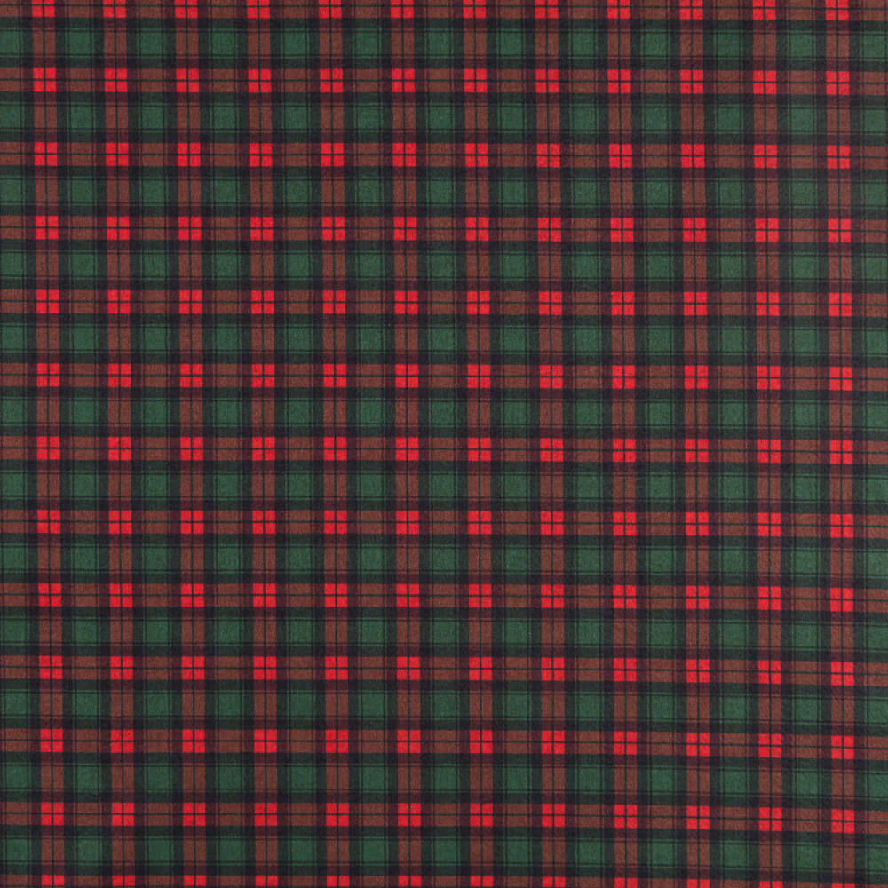 Weihnachten Tartan-Muster Filz Grün - Ribes y Casals