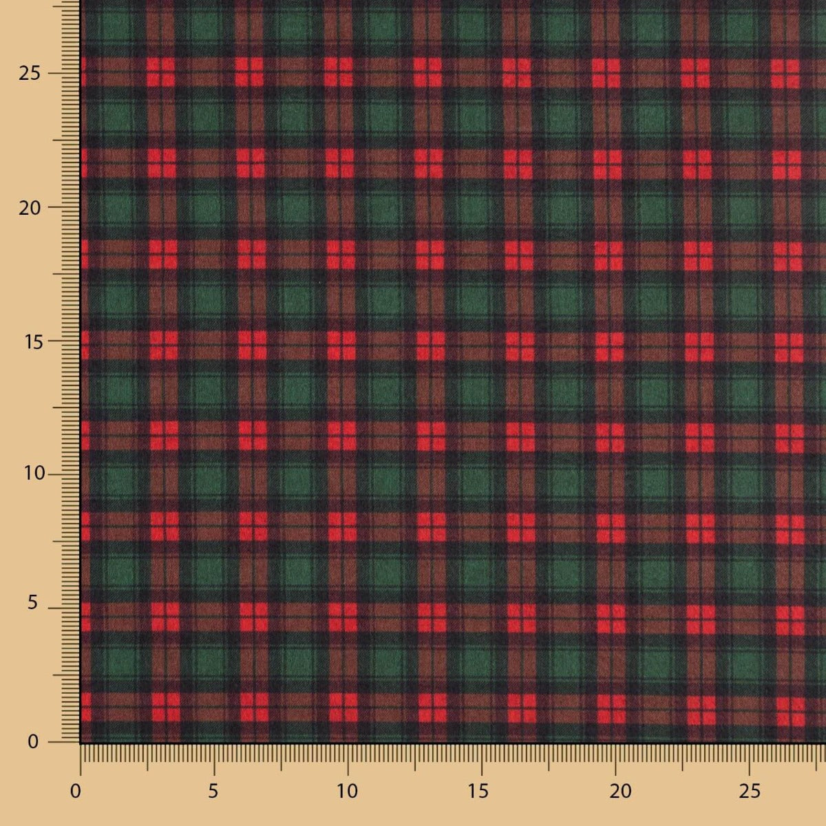 Weihnachten Tartan-Muster Filz Grün - Ribes y Casals