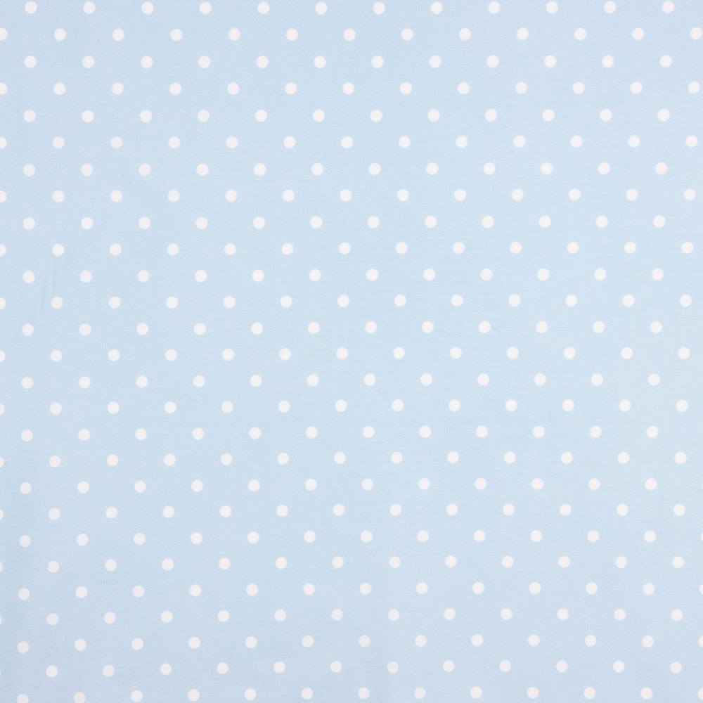 Flamenco bedruckte Popeline mit Polka Dots 7mm Hellblau - Ribes y Casals