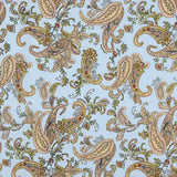 Polyester-Crêpe Polyester-Kaschmir-Muster Hellblau - Ribes y Casals