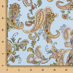 Polyester-Crêpe Polyester-Kaschmir-Muster Hellblau - Ribes y Casals