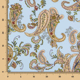 Polyester-Crêpe Polyester-Kaschmir-Muster Hellblau - Ribes y Casals