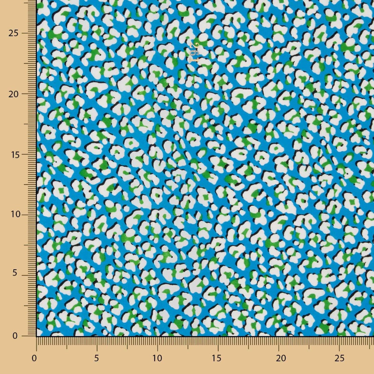 Polyester-Krepp Leopard Blau - Ribes y Casals