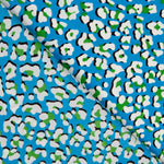 Polyester-Krepp Leopard Blau - Ribes y Casals
