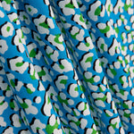 Polyester-Krepp Leopard Blau - Ribes y Casals