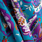 Polyester-Krepp Polyester-Kaschmir Türkis - Ribes y Casals