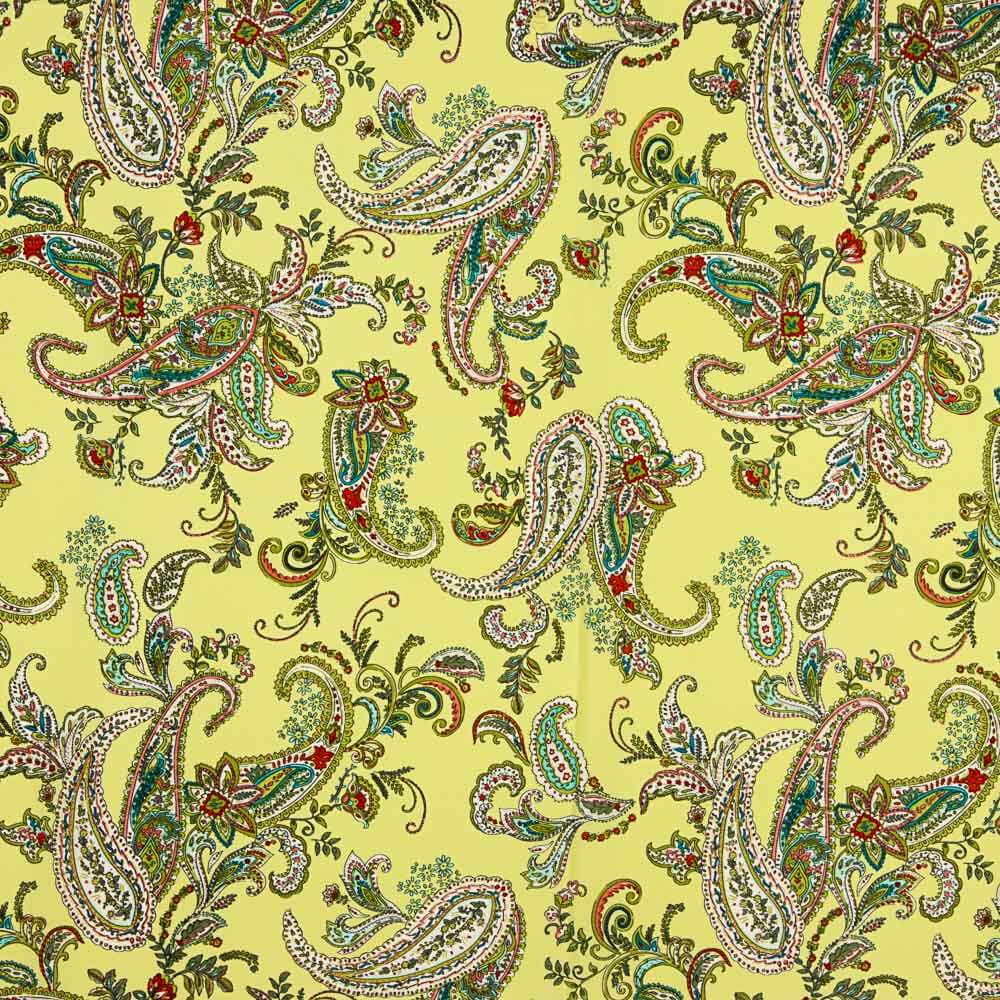 Polyester-Krepp-Kaschmir-Muster Gelb - Ribes y Casals