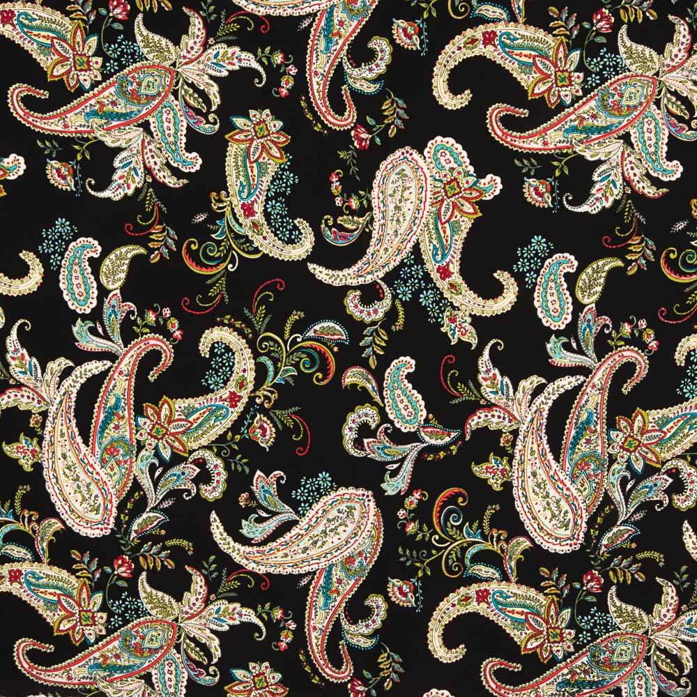 Krepp-Polyester-Kaschmir-Muster Schwarz - Ribes y Casals