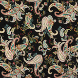 Krepp-Polyester-Kaschmir-Muster Schwarz - Ribes y Casals