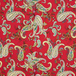 Polyester-Krepp Rot Kaschmir-Muster - Ribes y Casals