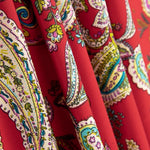 Polyester-Krepp Rot Kaschmir-Muster - Ribes y Casals