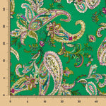 Polyester-Krepp-Muster Kaschmirgrün Jade - Ribes y Casals