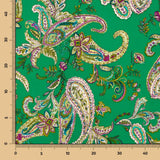 Polyester-Krepp-Muster Kaschmirgrün Jade - Ribes y Casals