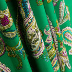 Polyester-Krepp-Muster Kaschmirgrün Jade - Ribes y Casals