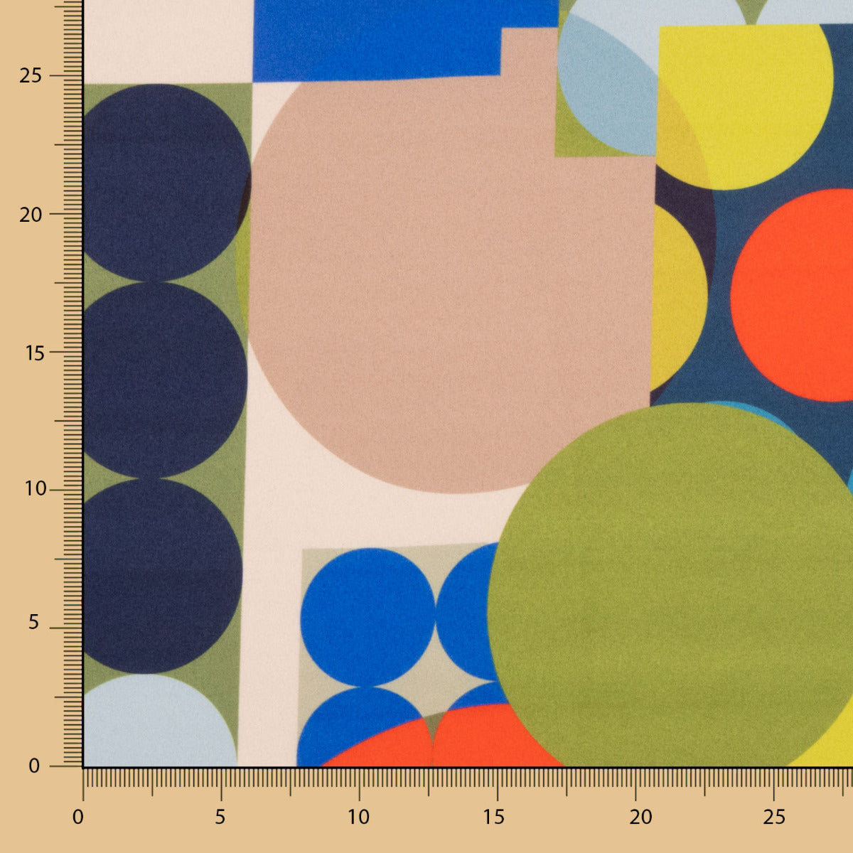Fama Strecht Grün Geometrische Tupfen - Ribes y Casals