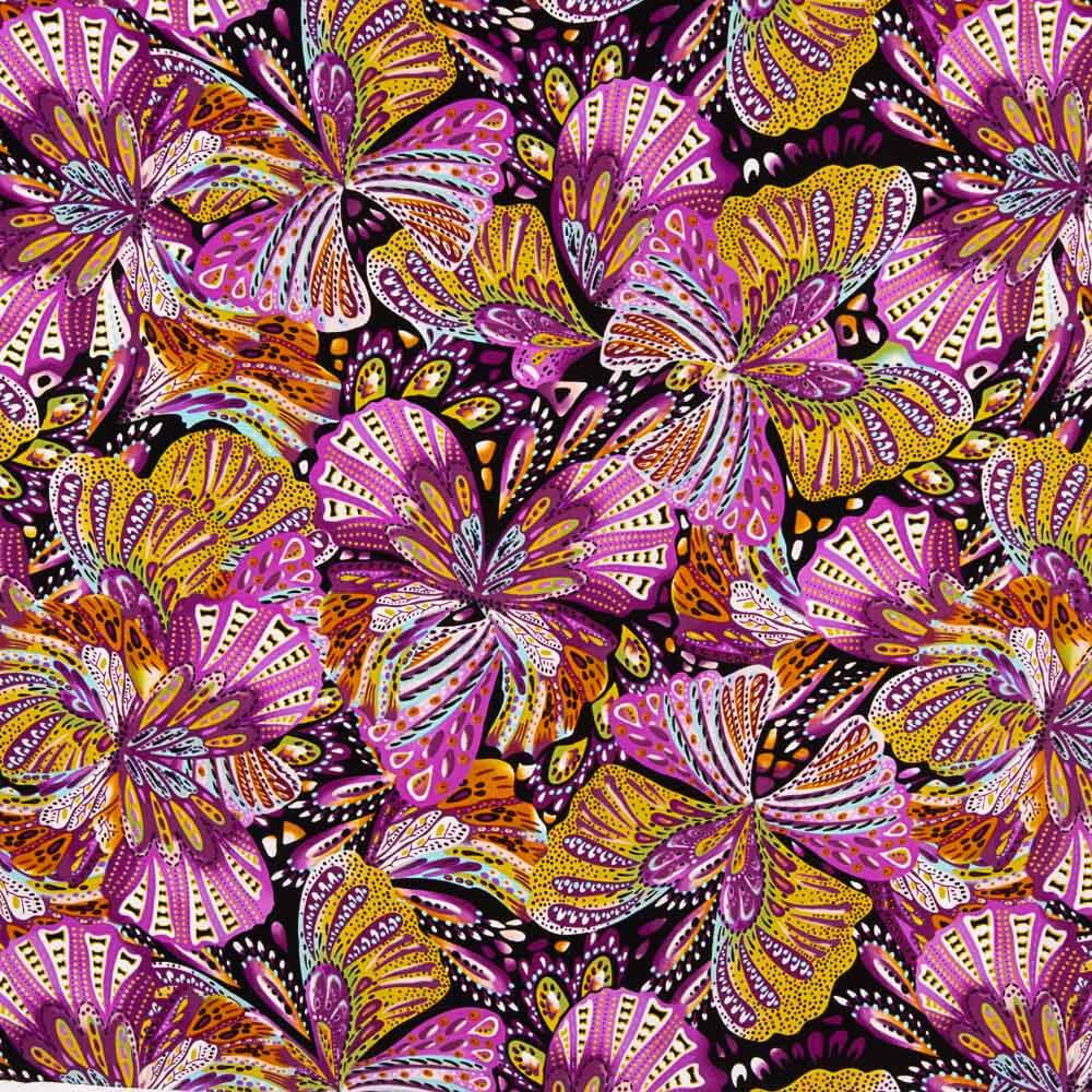 Polyester-Krepp Schmetterling Magenta - Ribes y Casals