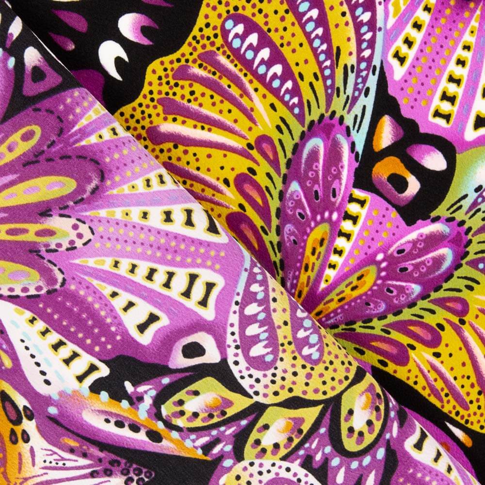 Polyester-Krepp Schmetterling Magenta - Ribes y Casals