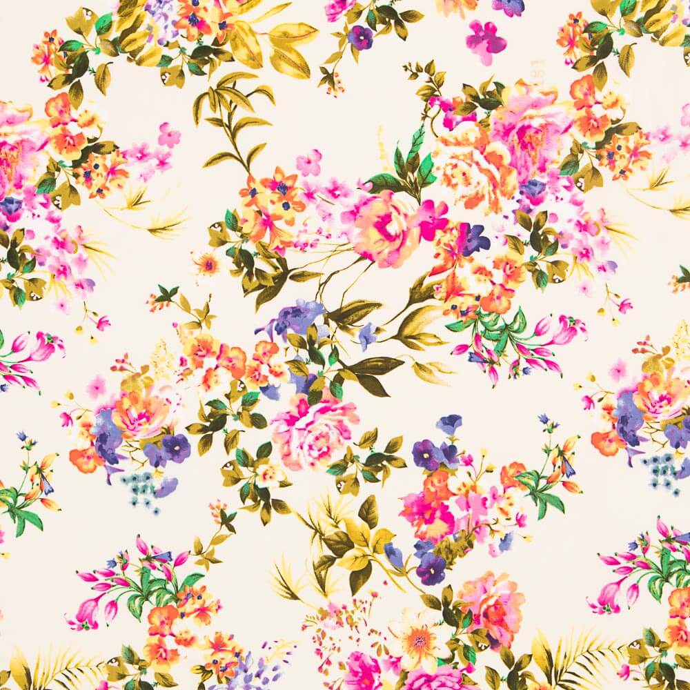 Krepp Floral Ecru - Ribes y Casals