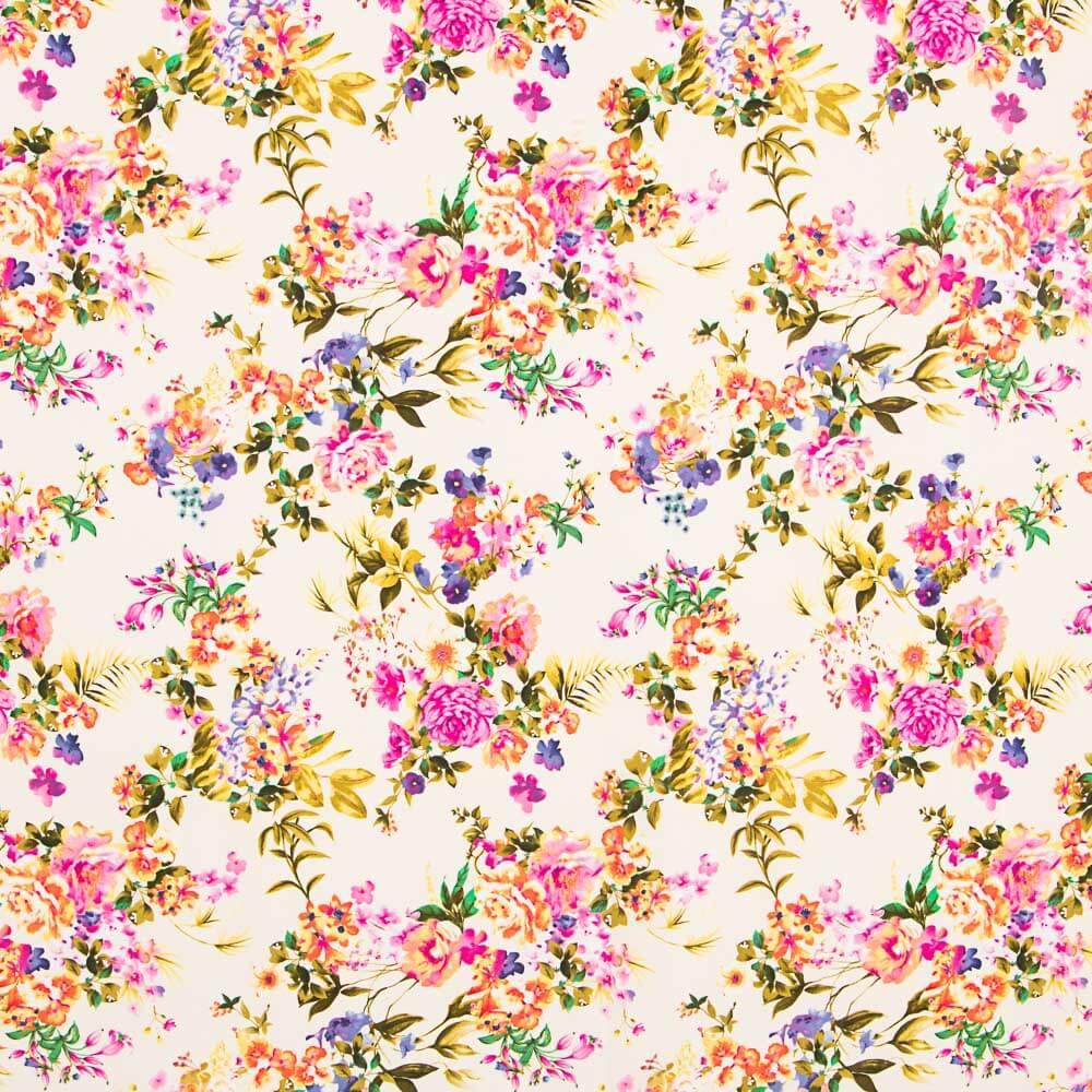 Krepp Floral Ecru - Ribes y Casals