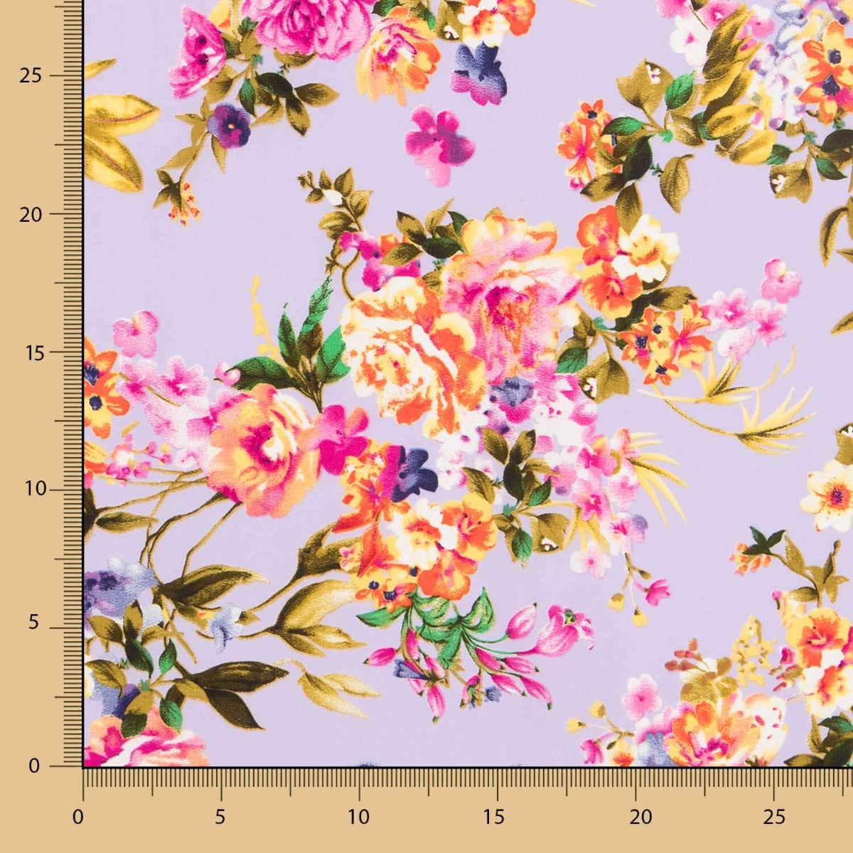 Malvenfarbener Blumenkrepp - Ribes y Casals
