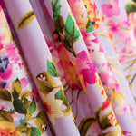 Malvenfarbener Blumenkrepp - Ribes y Casals