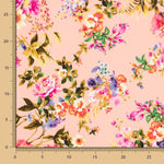 Lachsfarbener Blumenkrepp - Ribes y Casals