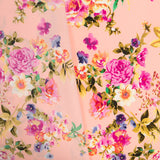 Lachsfarbener Blumenkrepp - Ribes y Casals