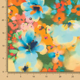 Fama Strecht Blumen Aquarell Grün - Ribes y Casals