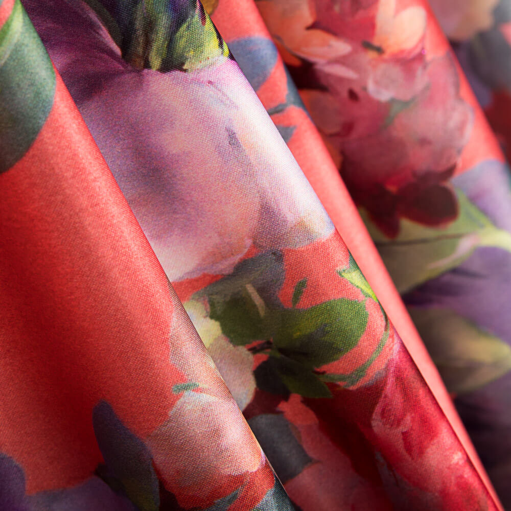 Fama Stretch Blume Aquarell Koralle - Ribes y Casals