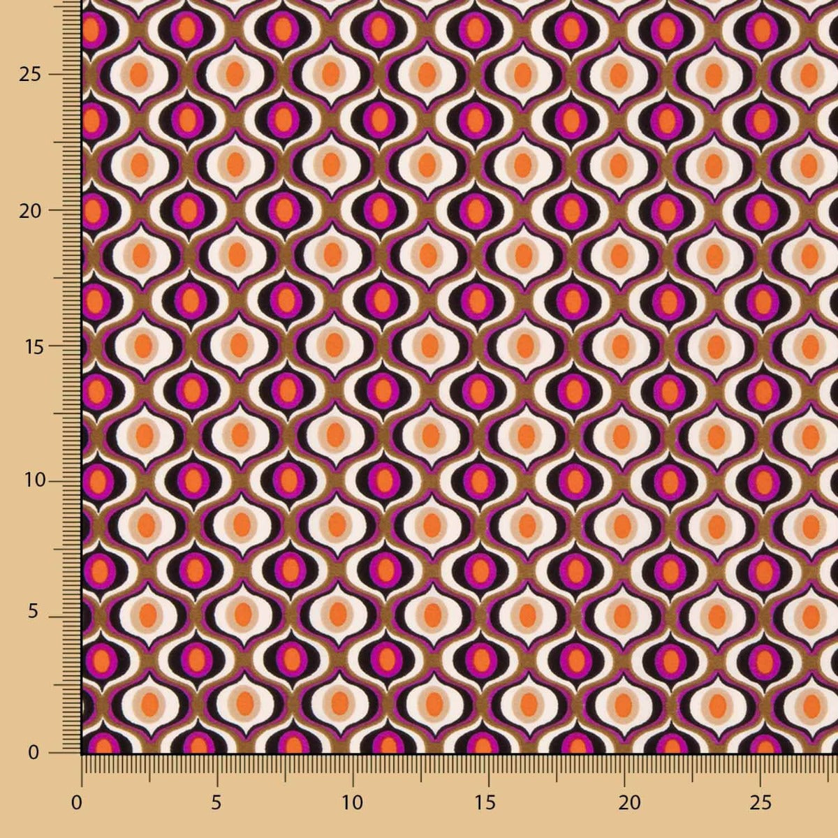 Krepp Polyester Geometrisch Polyester Krepp Rosa Auge - Ribes y Casals