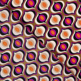 Krepp Polyester Geometrisch Polyester Krepp Rosa Auge - Ribes y Casals