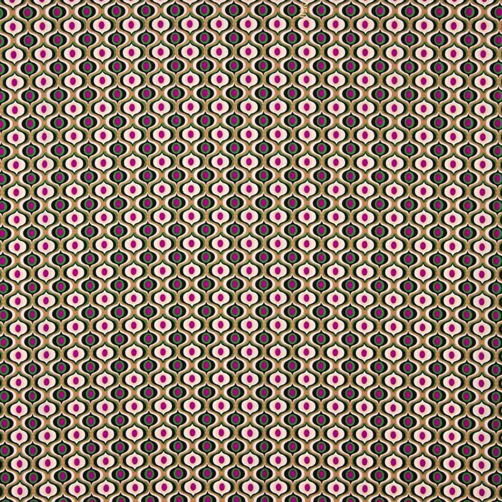 Geometrisches Polyester Krepp Polyester Grünes Auge - Ribes y Casals