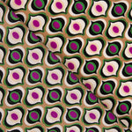 Geometrisches Polyester Krepp Polyester Grünes Auge - Ribes y Casals