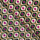 Geometrisches Polyester Krepp Polyester Grünes Auge - Ribes y Casals