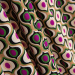 Geometrisches Polyester Krepp Polyester Grünes Auge - Ribes y Casals