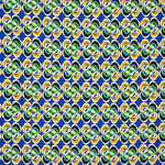 Polyester Krepp Polyester Blume Geometrisch Blau - Ribes y Casals