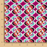 Geometrische Blume Polyester-Krepp Fuchsia - Ribes y Casals