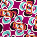Geometrische Blume Polyester-Krepp Fuchsia - Ribes y Casals