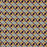 Krepp Polyester Blume Geometrisch Ocker - Ribes y Casals