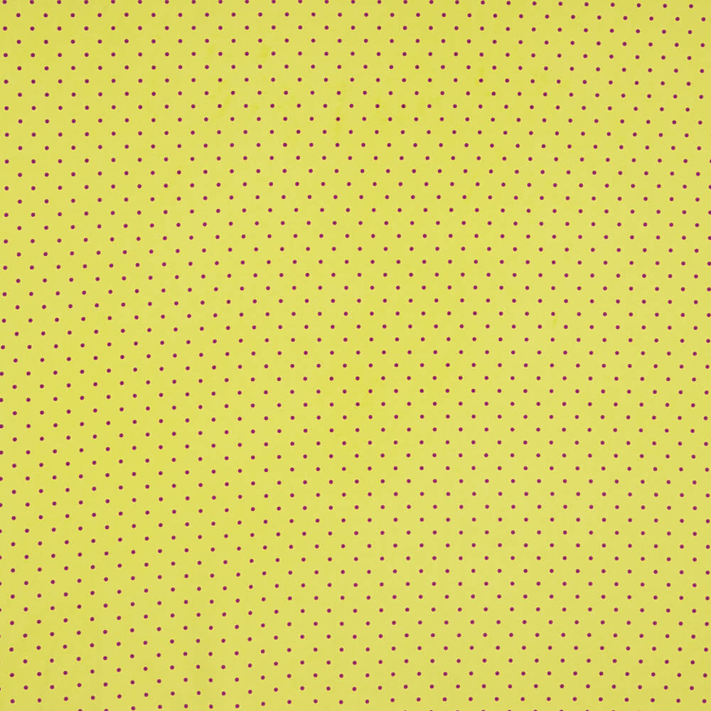 Polka Dots 3mm Lime-Buganvilla Stretch Gabardine - Ribes y Casals