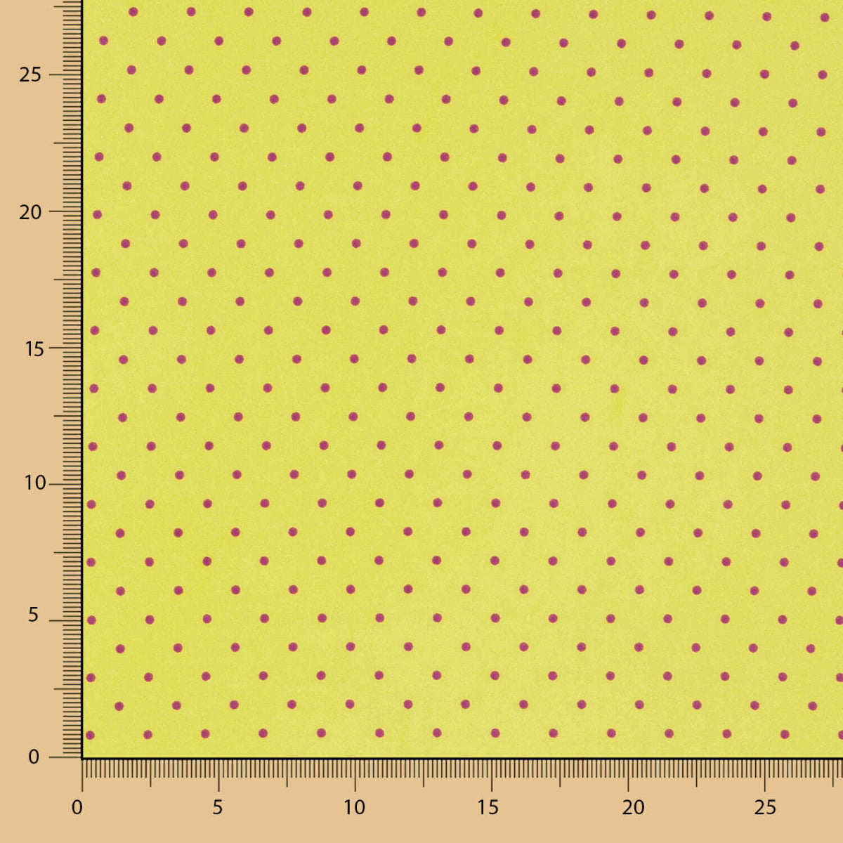 Polka Dots 3mm Lime-Buganvilla Stretch Gabardine - Ribes y Casals