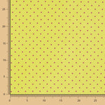 Polka Dots 3mm Lime-Buganvilla Stretch Gabardine - Ribes y Casals